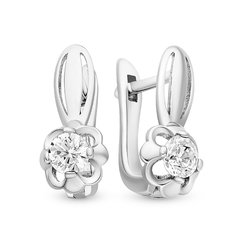 Серьги из серебра 585Gold 702006862, фианит