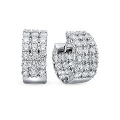 Серьги конго из серебра 585Gold 702007636, фианит