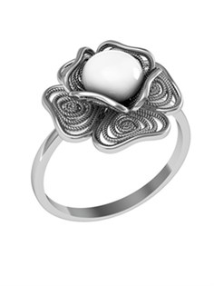 Кольцо из серебра р. 19,5 ПРИВОЛЖСКИЙ ЮВЕЛИР 233968-ZM07, жемчуг