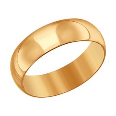 Кольцо обручальное из красного золота р. 19 Diamant 51-111-00328-1