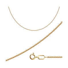 Цепочка из красного золота 45 см Diamant 51-180-41030-1