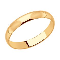 Кольцо обручальное из красного золота р. 18,5 Diamant 51-111-00473-1