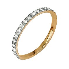 Кольцо из красного золота с бриллиантом р. 16 585Gold 101012991