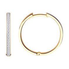 Серьги конго из красного золота SOKOLOV Diamonds 1021955, бриллиант