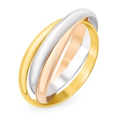 Кольцо из комбинированного золота р. 17 585Gold 601003377