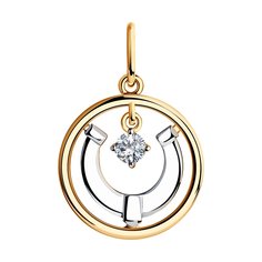 Подвеска из красного золота Diamant 31-130-00739-1, фианит