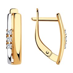 Серьги из красного золота Diamant 51-120-00822-1, фианит