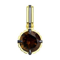 Кулон из желтого золота Diamant 53-330-01845-3, раухтопаз