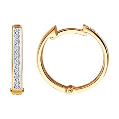 Серьги из красного золота с бриллиантом SOKOLOV Diamonds 1022151