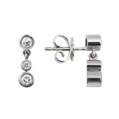 Серьги из белого золота Leo Wittwer 41-0795971, бриллиант