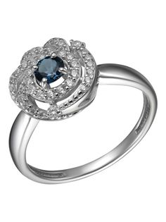 Кольцо из серебра р. 19 Ювелирочка 1055950, фианит\топаз