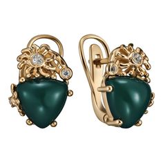 Серьги из серебра Ювелирочка 2085928, агат\топаз