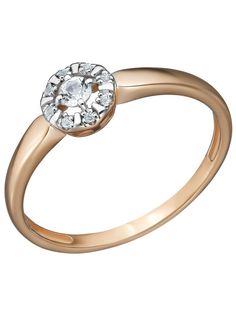 Кольцо из серебра р. 18,5 Ювелирочка 1063585, топаз