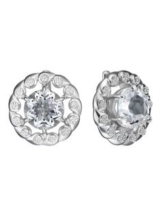 Серьги из серебра Ювелирочка 2084569, горный хрусталь
