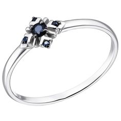 Кольцо из серебра р. 19,5 Ювелирочка 1062513, сапфир