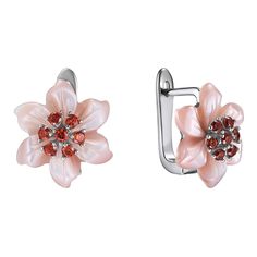 Серьги из серебра Ювелирочка 2085904, перламутр\фианит