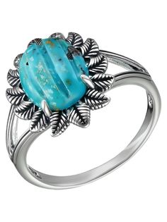 Кольцо из серебра р. 18 Ювелирочка 1059028, бирюза