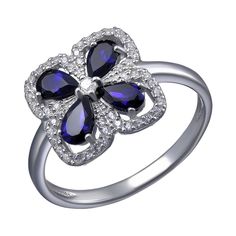 Кольцо из серебра р. 17,5 Ювелирочка 1055615, шпинель\фианит