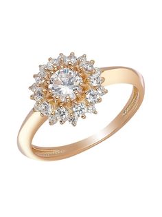 Кольцо из серебра р. 18,5 Ювелирочка 1046386, фианит