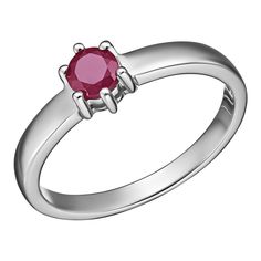 Кольцо из серебра р. 19,5 Ювелирочка 1065097, рубин
