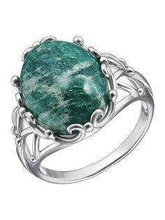 Кольцо из серебра р. 17,5 Ювелирочка 1058620, амазонит