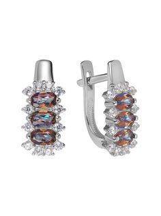 Серьги из серебра Ювелирочка 2063450, фианит\топаз