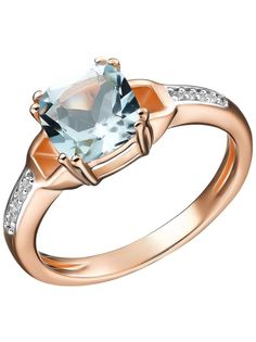 Кольцо из серебра р. 19 Ювелирочка 1064784, топаз\циркон