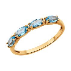 Кольцо из красного золота р. 18 Diamant 51-310-02152-1, топаз