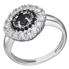 Кольцо из серебра р. 18,5 Ювелирочка 1063556, шпинель\фианит