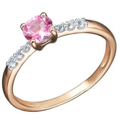 Кольцо из серебра р. 18,5 Ювелирочка 1065067, топаз