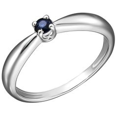 Кольцо из серебра р. 19 Ювелирочка 1065077, сапфир