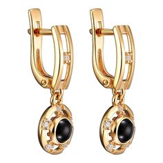 Серьги из серебра Ювелирочка 2078740, диопсид\фианит