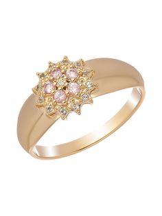 Кольцо из серебра р. 17,5 Ювелирочка 1045546, шпинель\топаз