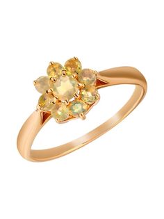 Кольцо из серебра р. 18,5 Ювелирочка 1044007, опал