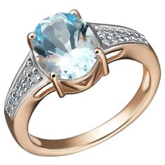 Кольцо из серебра р. 18,5 Ювелирочка 1065080, фианит\топаз