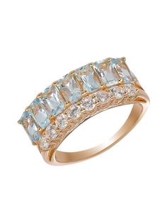 Кольцо из серебра р. 17,5 Ювелирочка 1046716, фианит\топаз