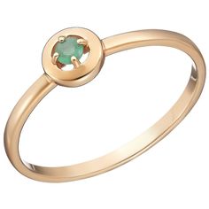 Кольцо из серебра р. 18,5 Ювелирочка 1063466, изумруд