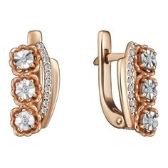 Серьги из серебра Ювелирочка 2084709, бриллиант\фианит