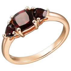 Кольцо из серебра р. 18 Ювелирочка 1064830, гранат