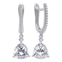 Серьги подвески из серебра 585Gold 702007578, фианит