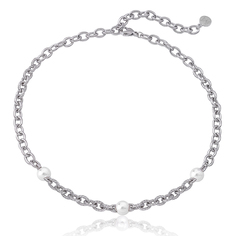 Колье из серебра 40-45 см Majorica 16449.01.A.000.010.1, жемчуг