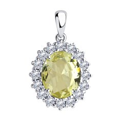 Кулон из серебра Diamant 94-330-00646-1, ситалл/фианит