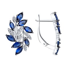 Серьги из серебра SOKOLOV 94026428, фианит