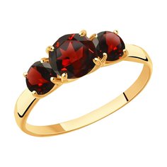 Кольцо из красного золота р. 17 SOKOLOV 715380, гранат