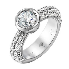 Кольцо из серебра р. 16,8 JOOP! JPRG90646A530, фианит