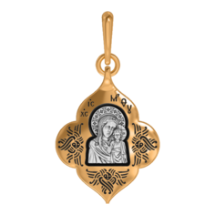 Кулон из желтого золота/серебра Елизавета 8959