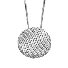 Колье из серебра 42 см JOOP! JPNL90599A420, фианит