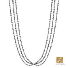Ожерелье-цепь из белого золота 44 см Leo Wittwer 80-0159-042K71