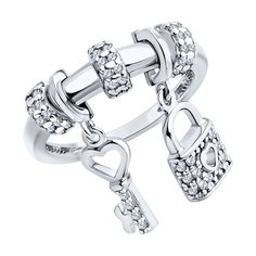 Кольцо из серебра р. 18 SOKOLOV 94014094, фианит
