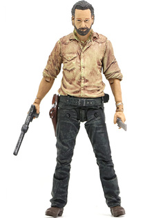 Фигурка Рик Граймс с оружием Ходячие мертвецы The walking Dead подвижная, 15 см No Brand